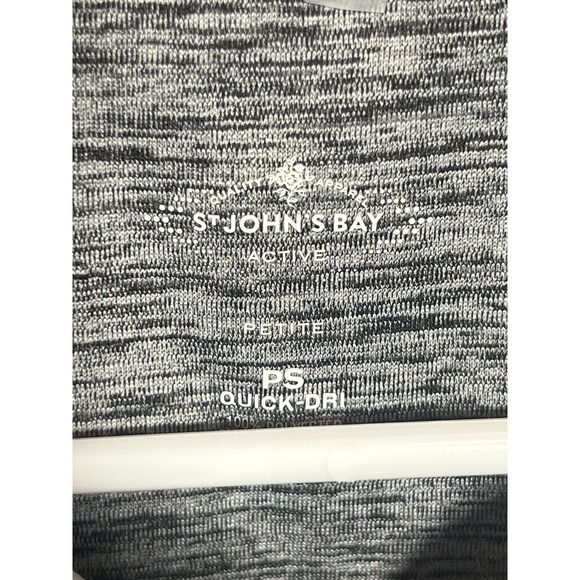 St. John's Bay Active Women's Petite PS Full Zip Quick-Dri Athletic Jacket Gray - Picture 3 of 4